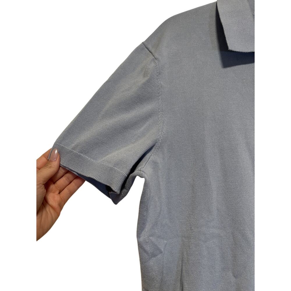 H&M Men's Blue Short Sleeve Polo Shirt Medium - Picture 7 of 8